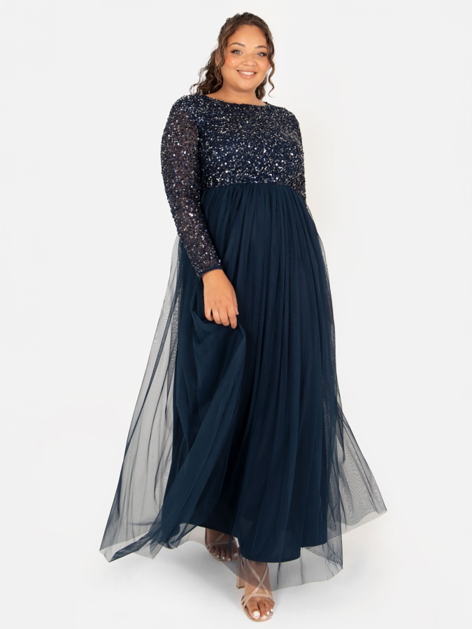 Maya long sleeve maxi dress online