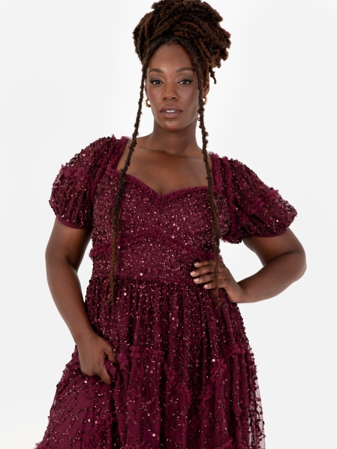 Maya fashion burgundy dress